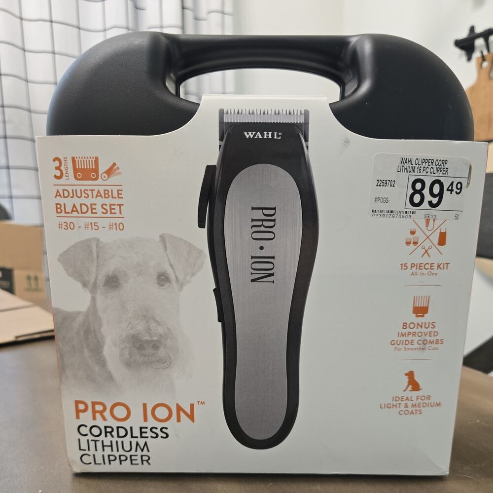 NEW Wahl Professional Pro Ion Cordless Clipper 15 Piece Kit
